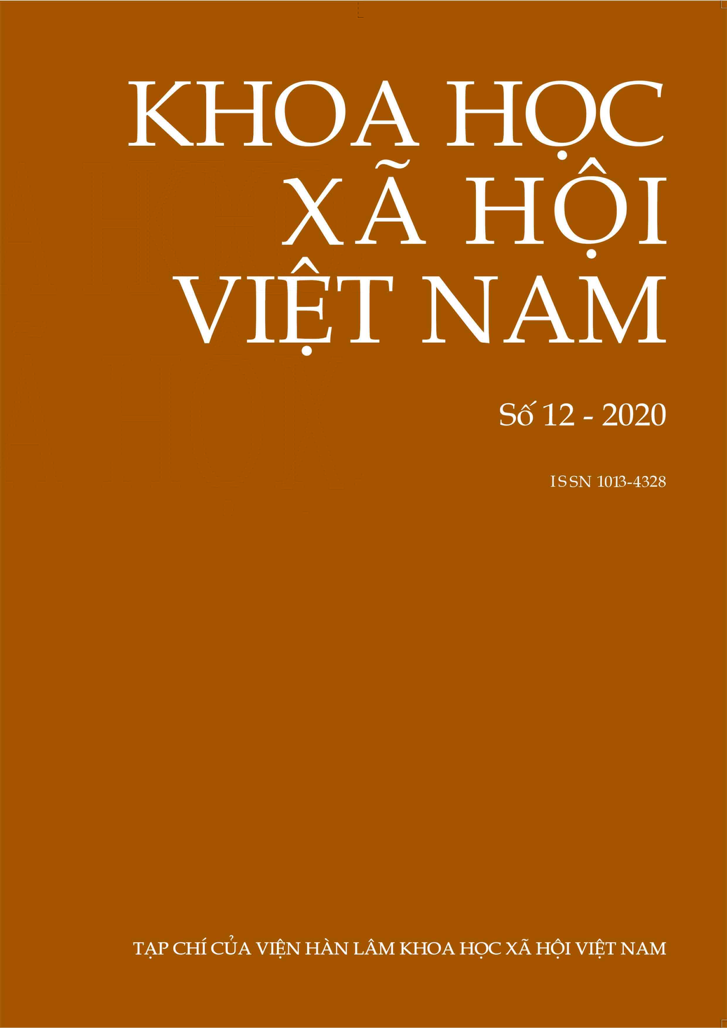 Khoa học xã hội Việt Nam. Số 12 - 2020